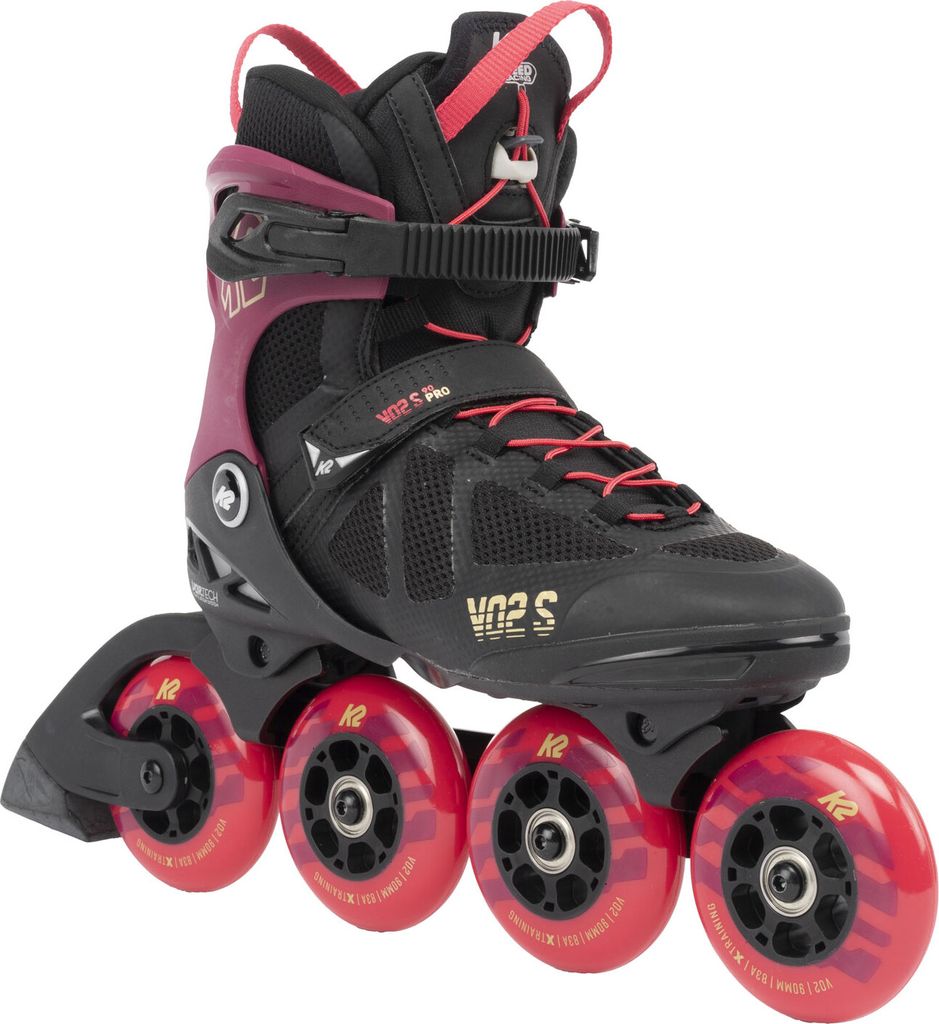 K2 Skates VO2 S 90 SHORT CUFF Inline Skates Damen  burgund Produktbild 
