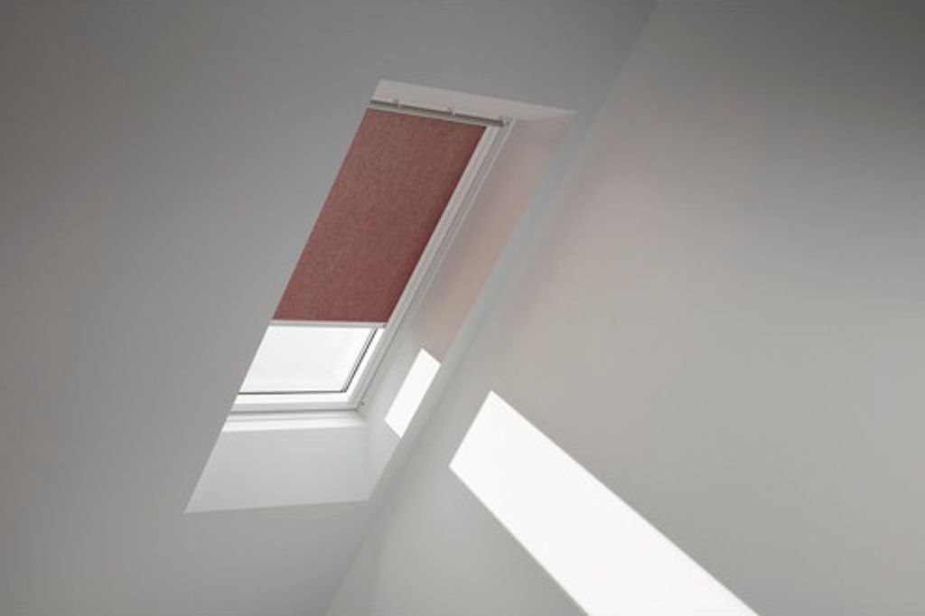 VELUX Sichtschutzrollo braun uni manuell Rahmen weiß RFL MK04 4162SWL