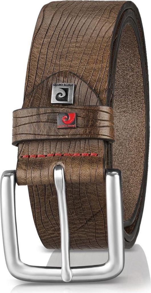 Pierre Cardin Ledergürtel Herren grau 40 mm Vollrindleder, Farbe / Color:grau, Size US / EU:Bundweite 100 cm Gesamtlänge 115 cm W 39.4 XL