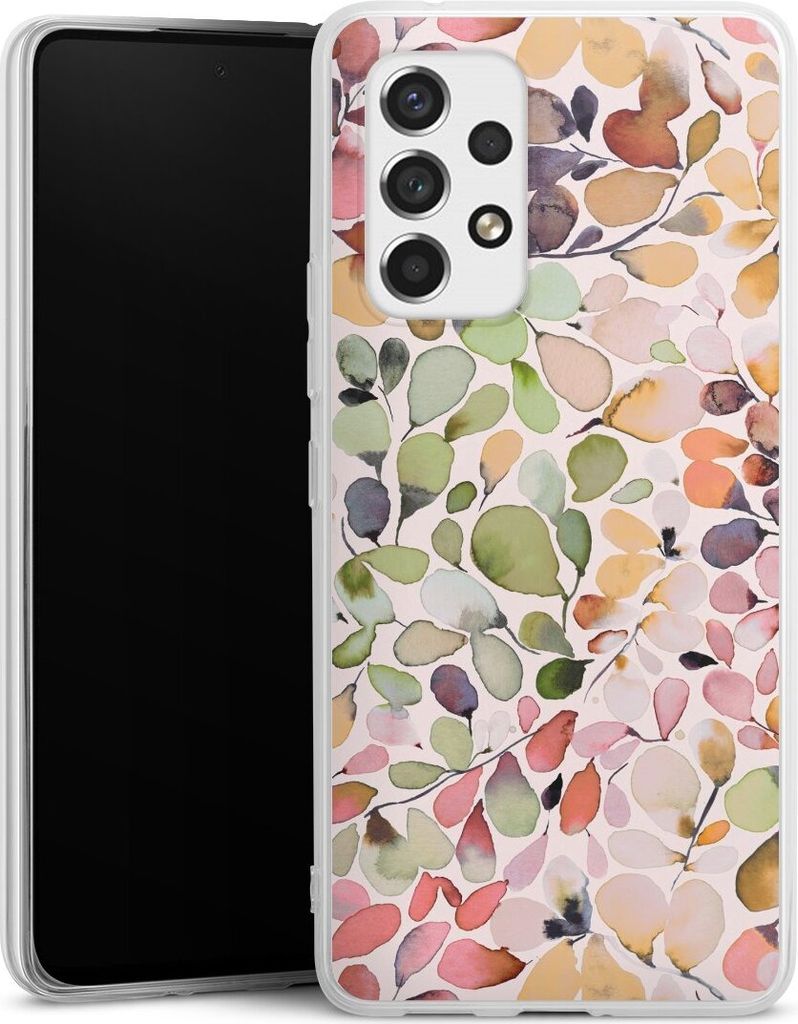 DeinDesign Handyhülle für Samsung Galaxy A53 5G Silikon Hülle Case Smartphone Schutzhülle Muster Pattern Eukalyptus