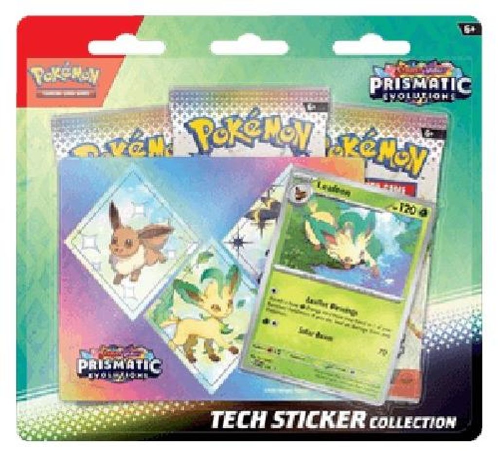 Pokemon Prismatic Evolutions: Leafeon Tech Sticker Collection German