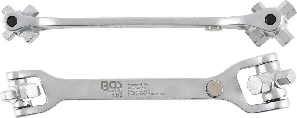 Clé de vidange universelle 8 en 1 pour bouchon de carter d'huile BGS