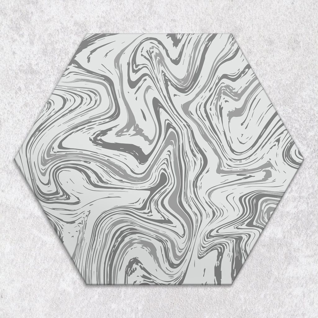 Glas-Herdabdeckplatten Glaskeramikkochfeld-Abdeckung Spritzschutz Glas hexagon 40 cm Marmor