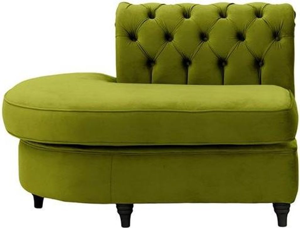 Chesterfield Modul - Abschlusselement rund, links (ECL)-Velluto 9-black
