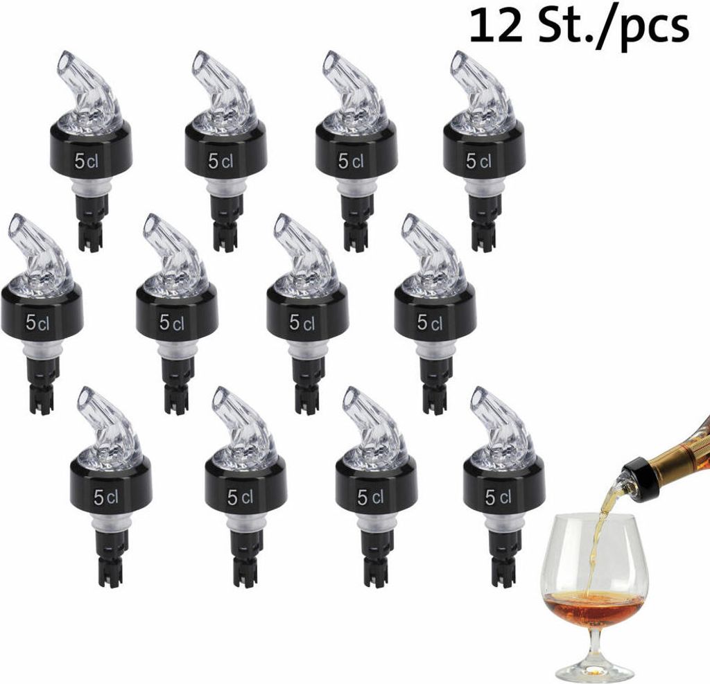 Produktbild von BOTTLE MASTER 3000 – 12 Goldene Portionierer 5 Cl Für Schnaps & Co., Praktisch Und Stylisch