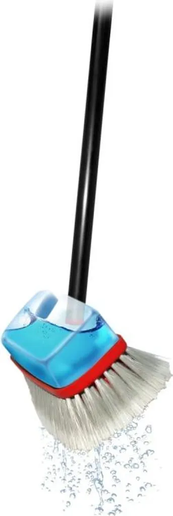 Brosse de nettoyage Premium F2 avec manche extensible et jet d'eau actif