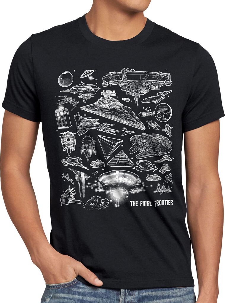 BaumwolleCloud Space Ships Herren T-Shirt sci-fi Tar dis Mark II