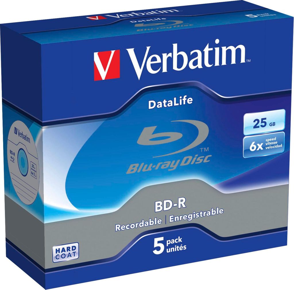 Verbatim DataLife 6x BD-R 25 Go 5 pièce(s) Image du produit 