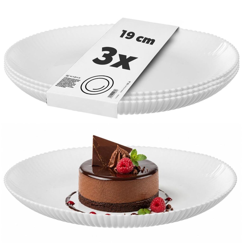 KADAX Assiettes à dessert 19 cm en lot de 3, assiettes Image du produit 