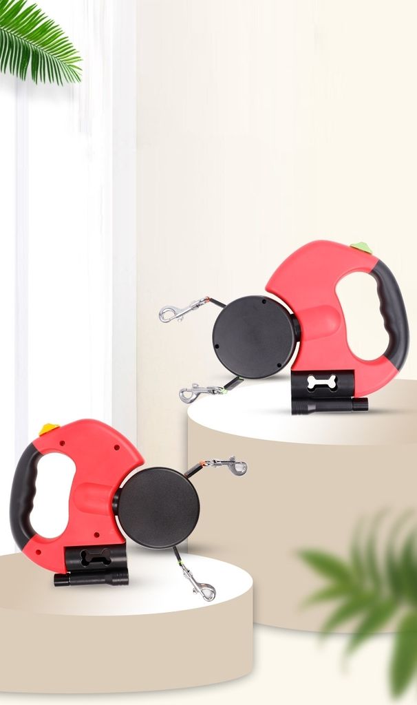 RAIKOU 3 in 1 doppelte ausziehbare Hundeleine mit LED Licht Produktbild 3