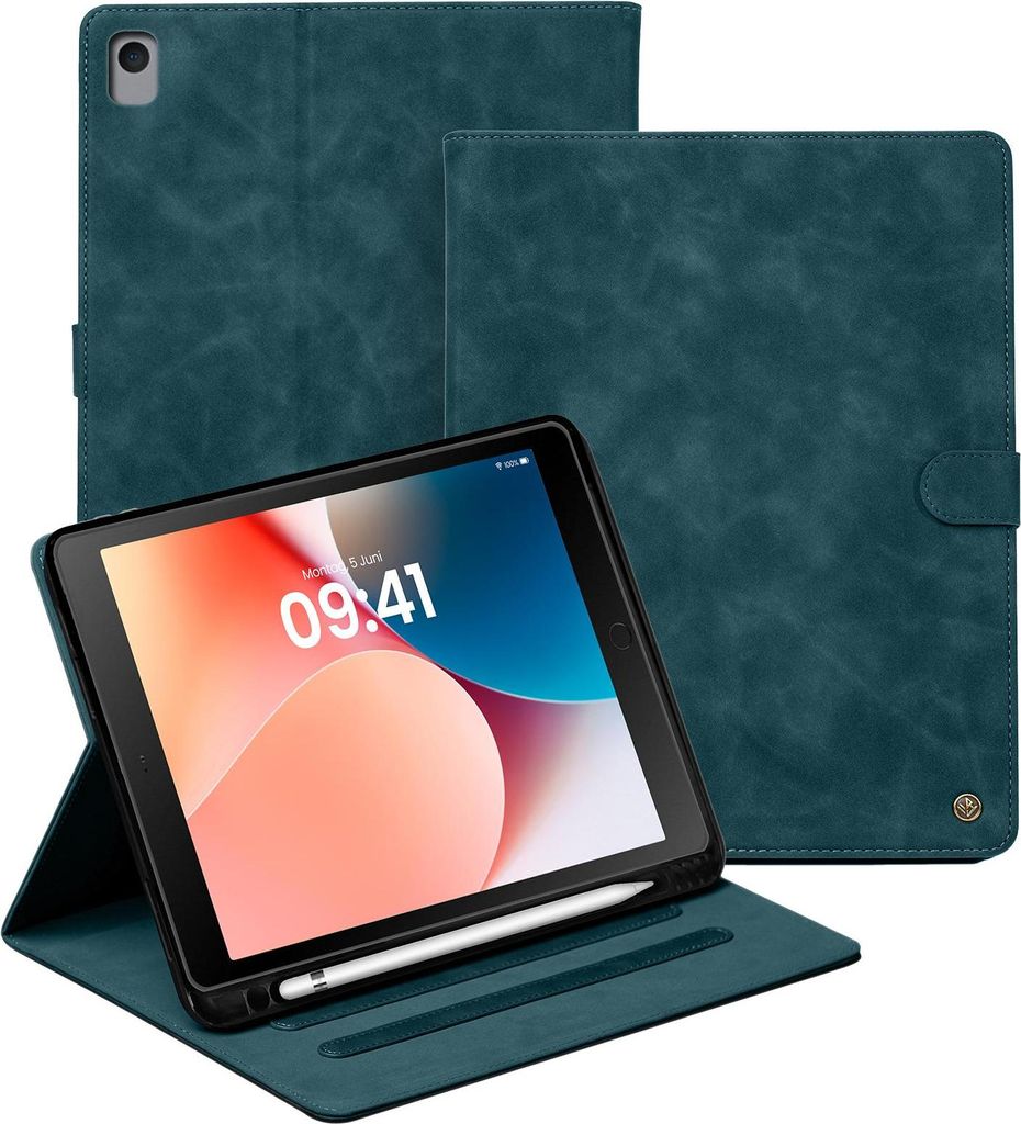 LBH Tablet Schutzhülle für Apple iPad 7. 8. 9. Gen 10.2 Zoll Cover Case Schutz Tablet Farbe: Petrol