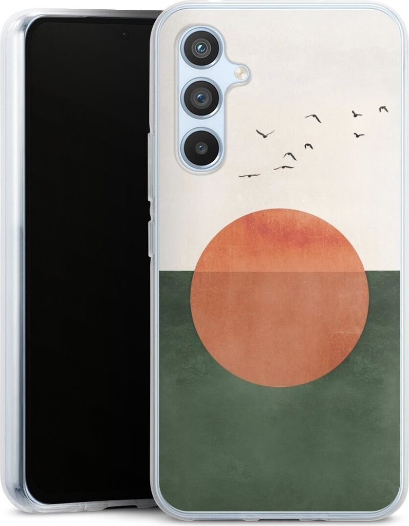 DeinDesign Handyhülle für Samsung Galaxy A54 5G Silikon Hülle Case Smartphone Schutzhülle Sonnenschein Sonnenuntergang Vogel