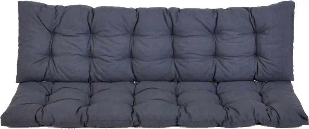 Coussin de banc de jardin 160 cm matelassé Rojaplast PREMIUM gris foncé