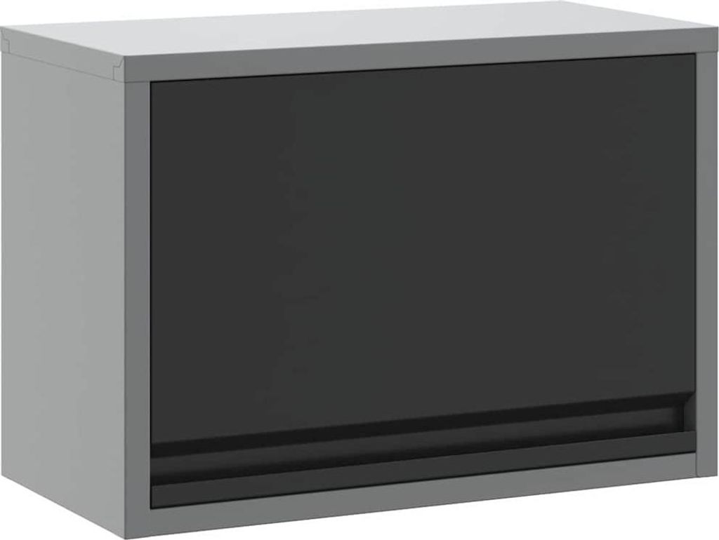 Werkzeugschrank mit Speicher Schwarz und Grau 50 x 25 x 35 cm