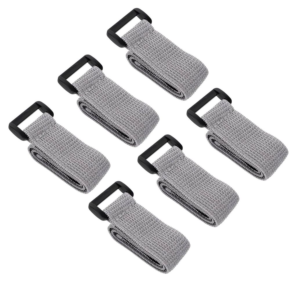 6 Stück Elastische Befestigungsbänder 25mm X 320mm aus Strapazierfähigem Material Grau Wiederverwendbar für Bento-Boxen und Lunchboxen
