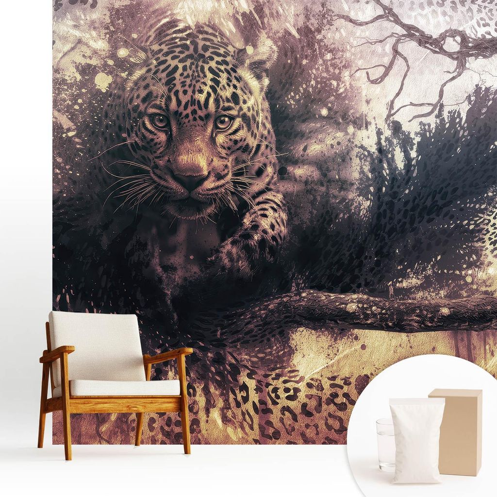 Fototapete - 250x250 cm - Tapete - Wandtapete - Wandbilder - Dekofolie - Tapete Folie - Wand - Dekoration - Wohnzimmer - Waldthema