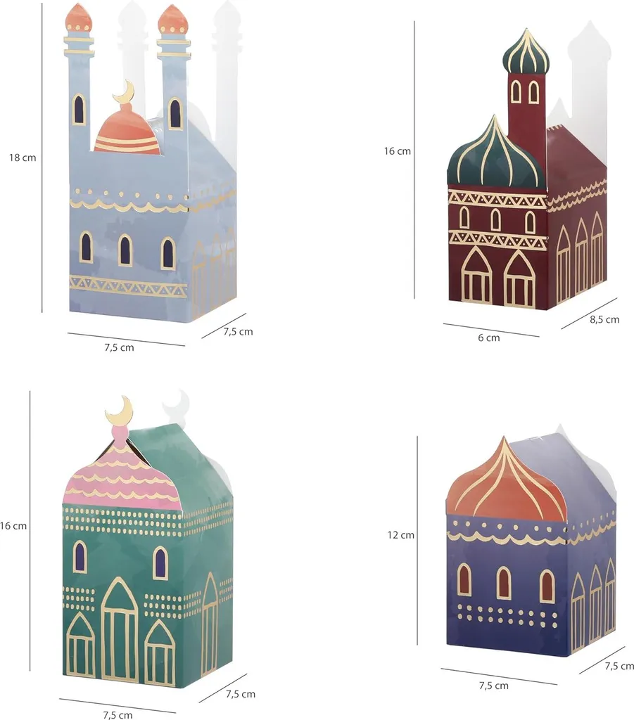 Boîtes Cadeaux Ramadan CraftWerk : 30 Maisons avec Stickers pour l'Aïd