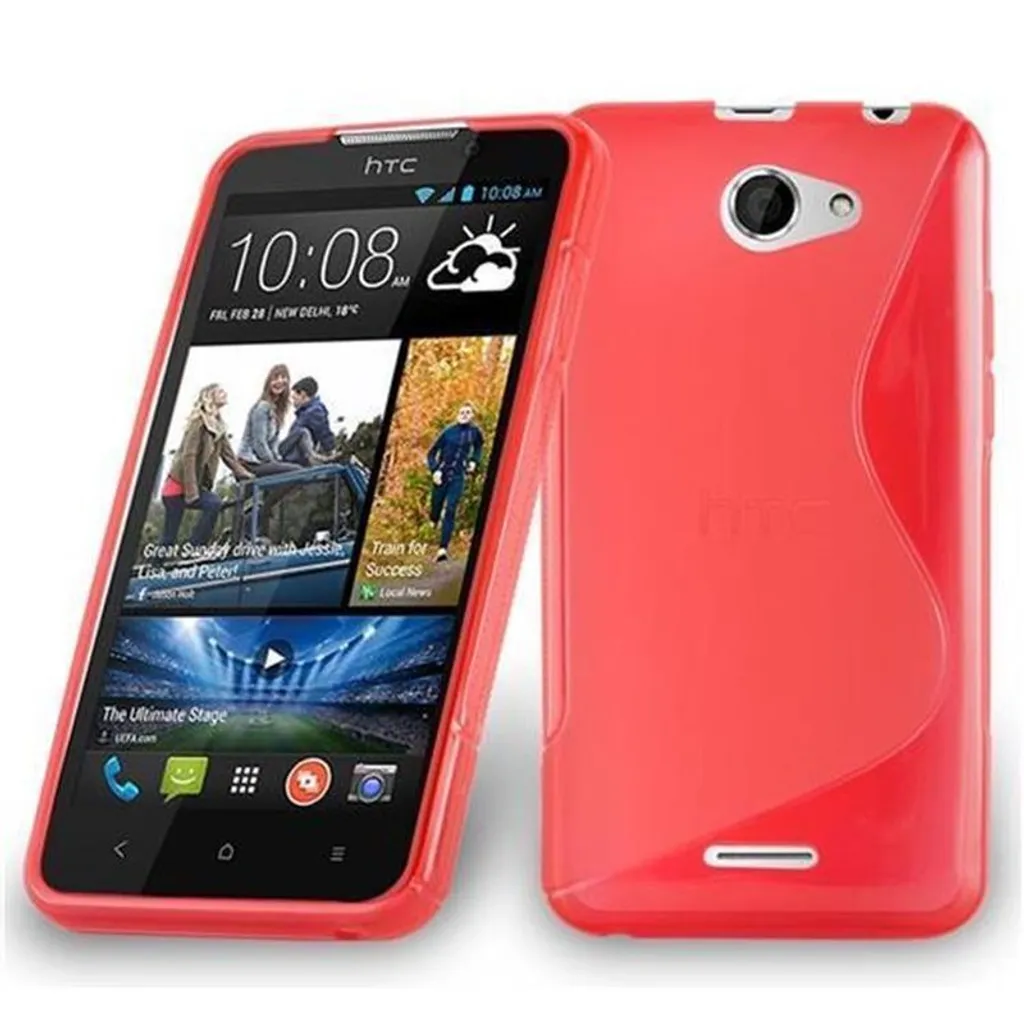 Cover HTC Desire 516 Silicone TPU Cadorabo Rosso | Design Anti-Shock