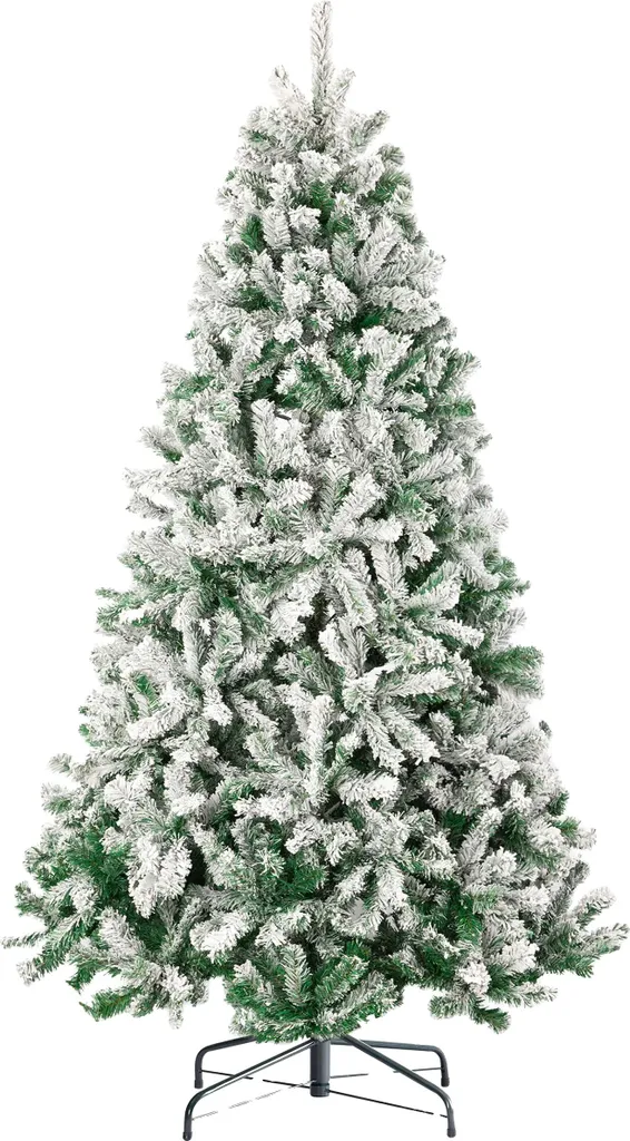 Sapin de Noël artificiel blanc 1,8 m avec 1006 branches et pied métal