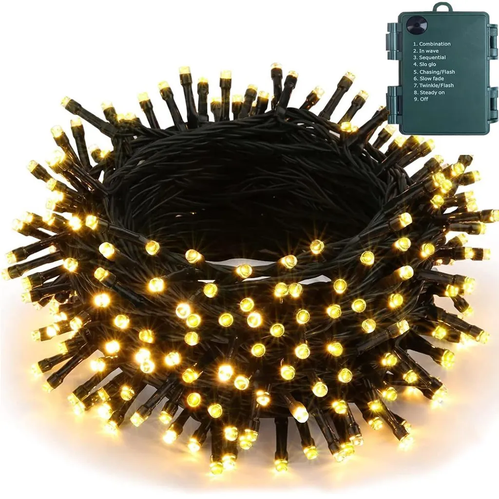 Luci Natalizie per Bambini e Casa 5M 50 LED Sicure con Timer Batteria