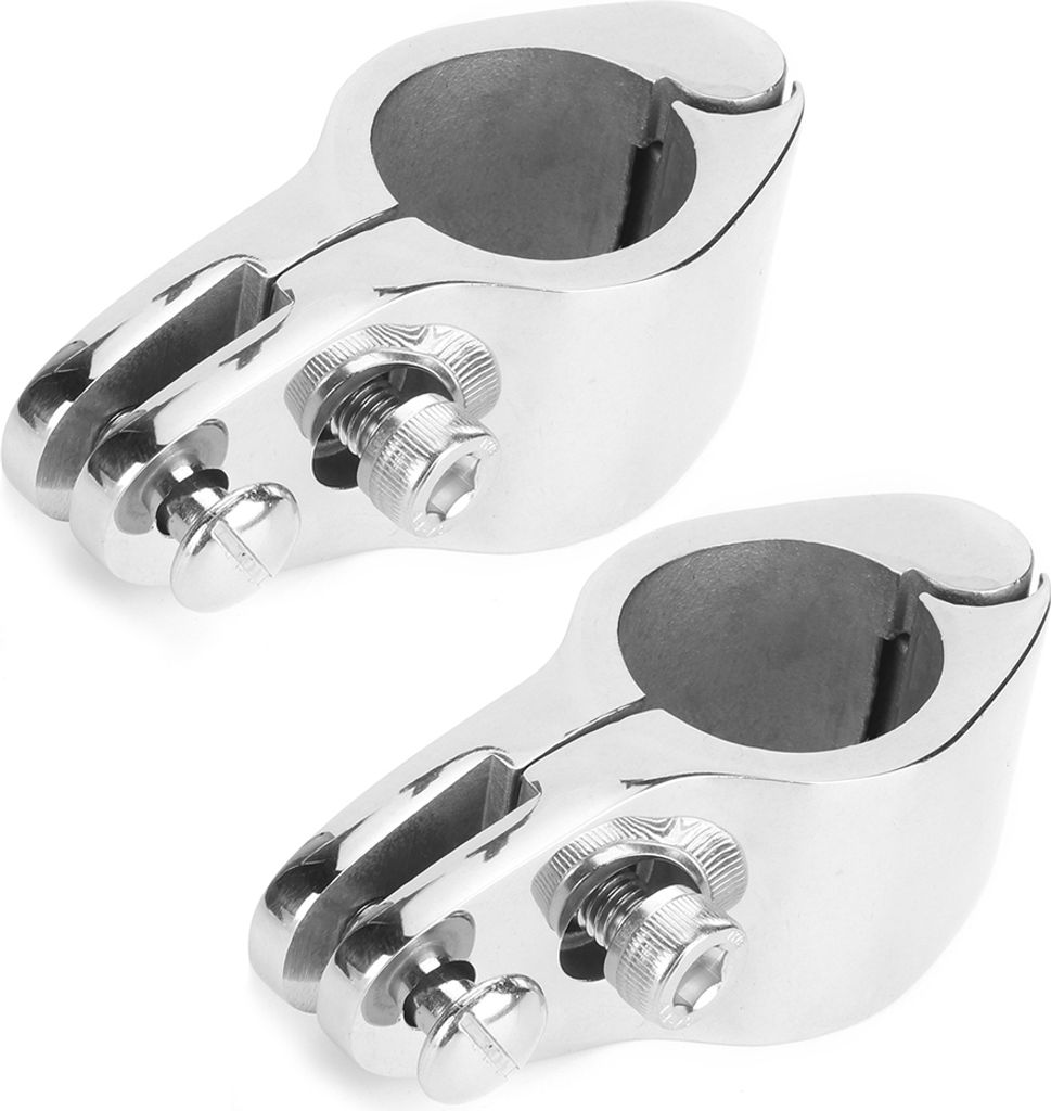 2Pcs Bimini Top Backe Rutsche Clamp Stahl Boot Hardware Fitting für Aufblasbare Kommerziellen Yachten