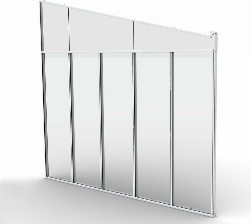 Palram - Canopia Seitenwand für Terrassendach mit 4 m Tiefe Weiß 330x305 cm