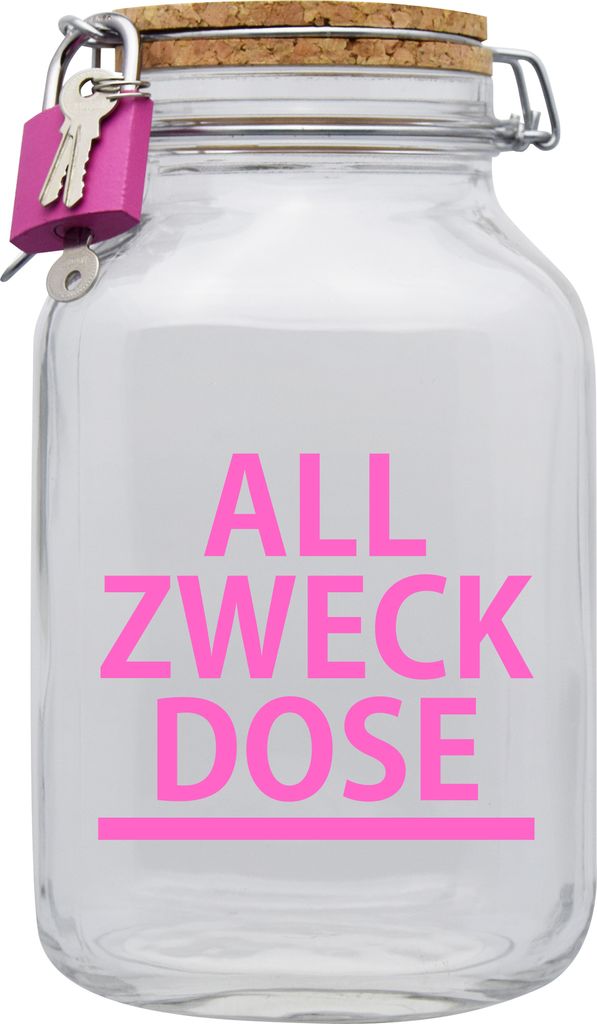 Spardose Geld Geschenk Ideen All Zweck Dose Transparent Größe XXL 3 Liter
