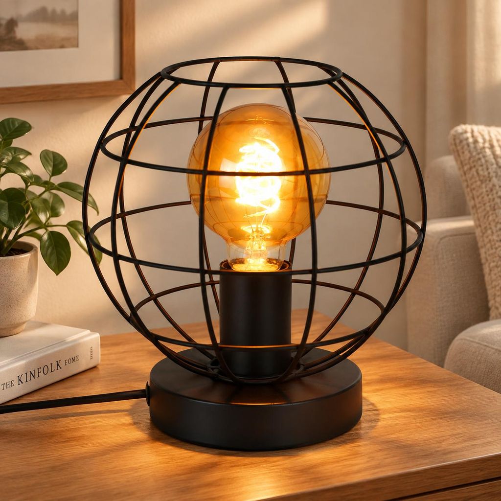 ZMH Tischlampe Vintage Tischleuchte Schwarz Retro Produktbild 