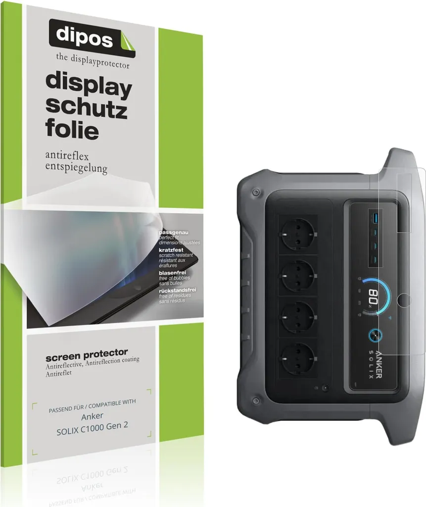 Recensione Accessorio: 2x Pellicola Protettiva dipos Anker SOLIX C1000 G2