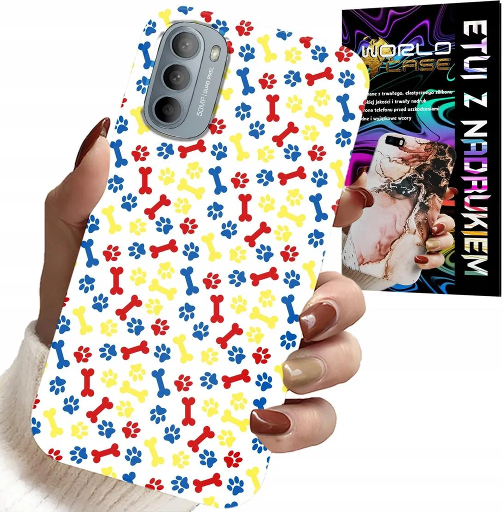 Cover Motorola G31 G41 con Orme Paw Patrol + Vetro Temperato Kit