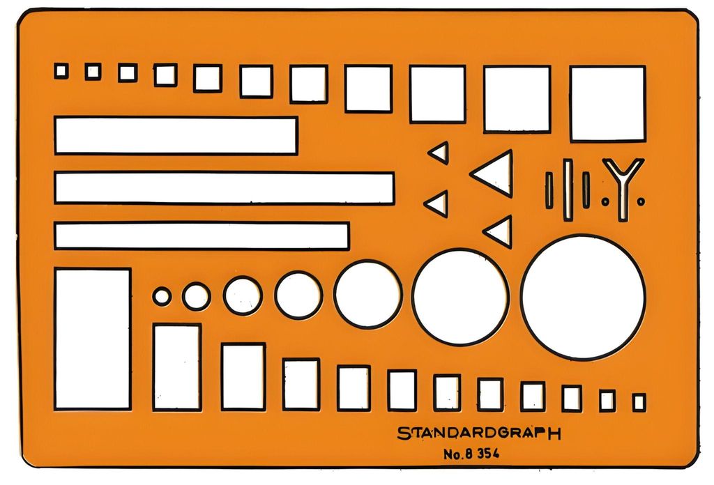 Standardgraph Truppenzeichenschablone 140 x 92 x 1 mm