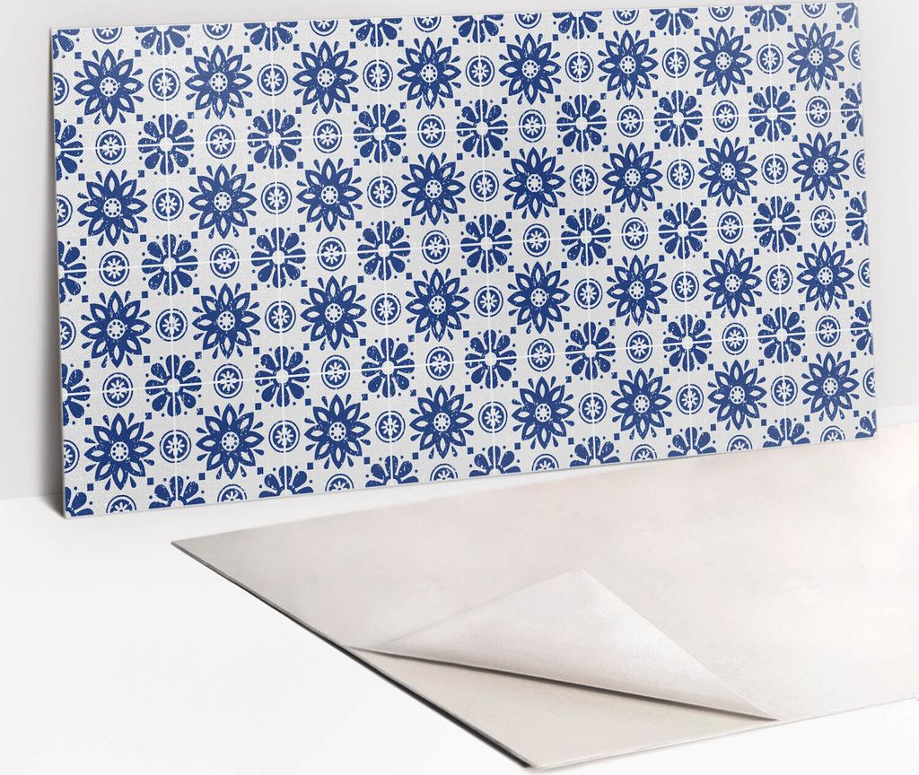 Dekorative PVC Wandpaneele - Küchenpaneele Rückwand hart Innenwand - 100 x 50 - Blumenschmuck