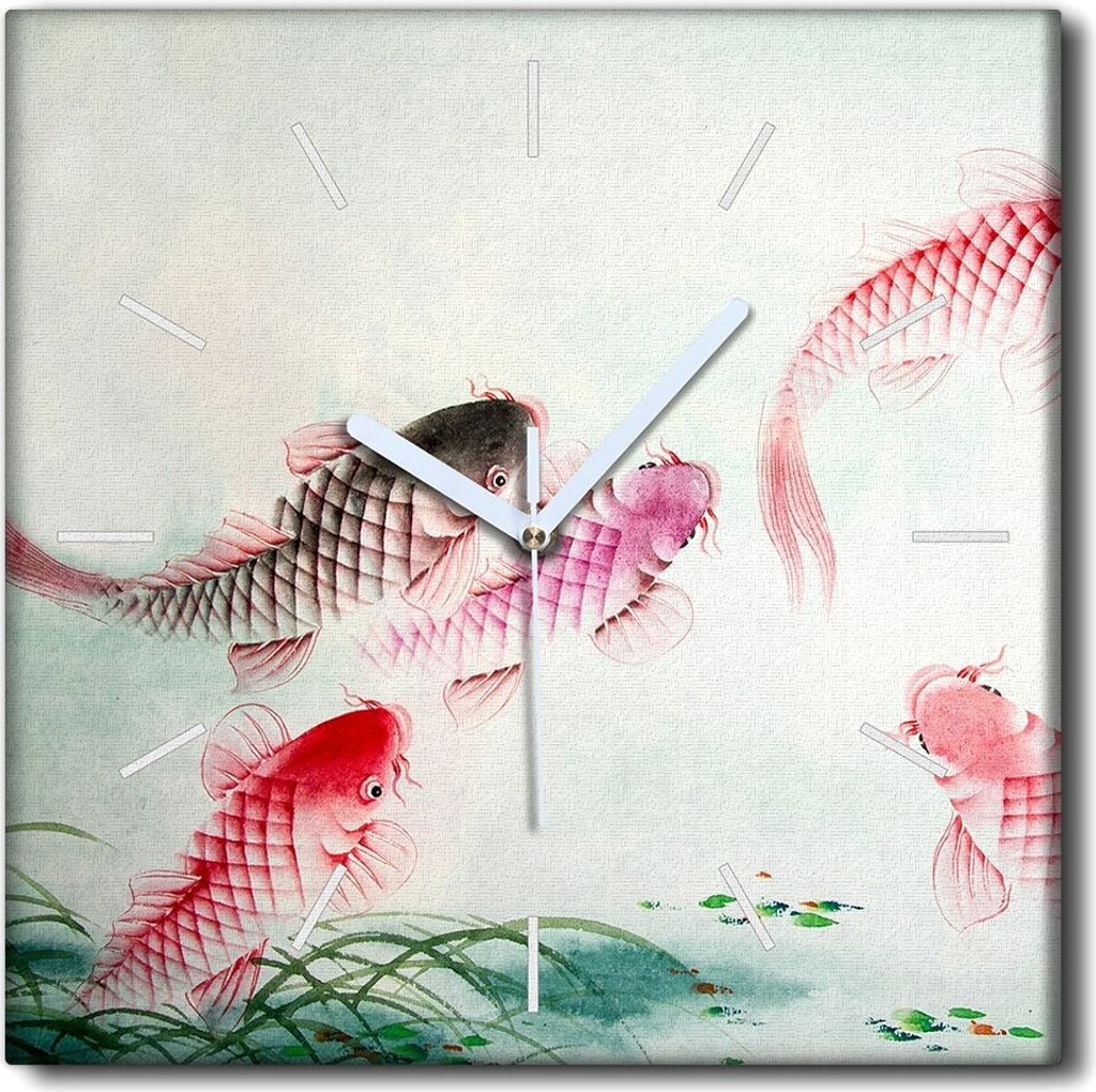 Coloray Uhr auf Leinwand 30x30 cm Wand Uhr Dekoration Produktbild 