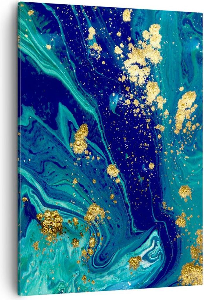 Bild auf Leinwand - Leinwandbild - Einteilig - Abstraktion modern - 50x70cm - Wand Bild - Wanddeko - Wandbilder - Leinwanddruck - Wanddekoration - ...