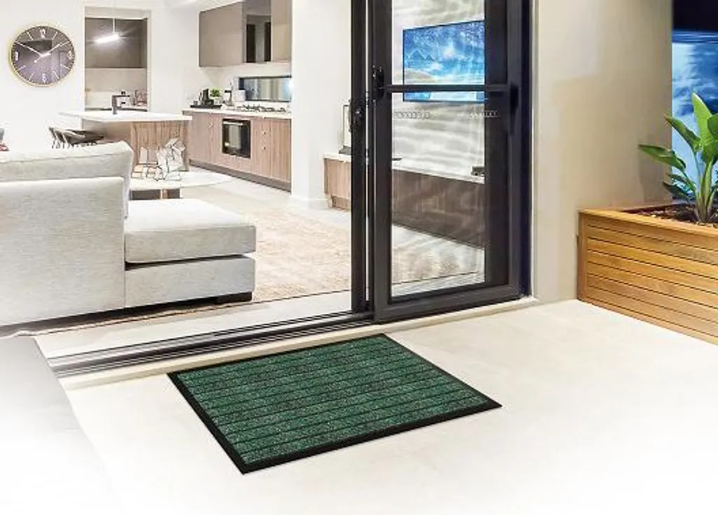 Tapis brosse DuraMat 6883 vert 100x150 cm - Semelle caoutchouc et robuste