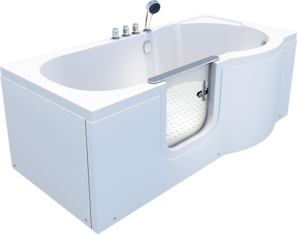 Seniorenwanne mit Tür S12-TH-L Badewanne 170x85cm