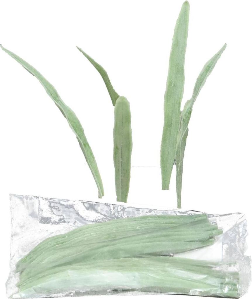 artplants.de Künstliche Schilfgras Halme YAMIAN, 36 Stück, grün-weiß, 15 cm - Kunstgras