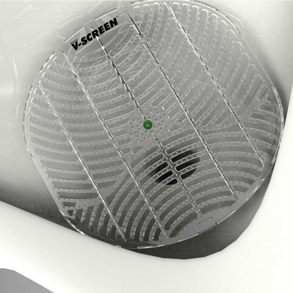 Rutschfestes Pissoir Sieb V-Screen mit Schutz vor Verstopfungen und langer Frische 4er Set, Düfte:Ice Cool