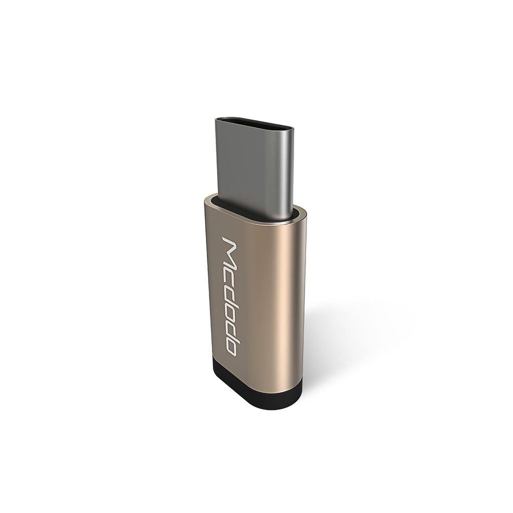 Mcdodo Adapter Micro-USB auf Typ-C (USB-C) klein kompakt Datentransfer Aufladung Ladeadapter Datenadapter in Gold