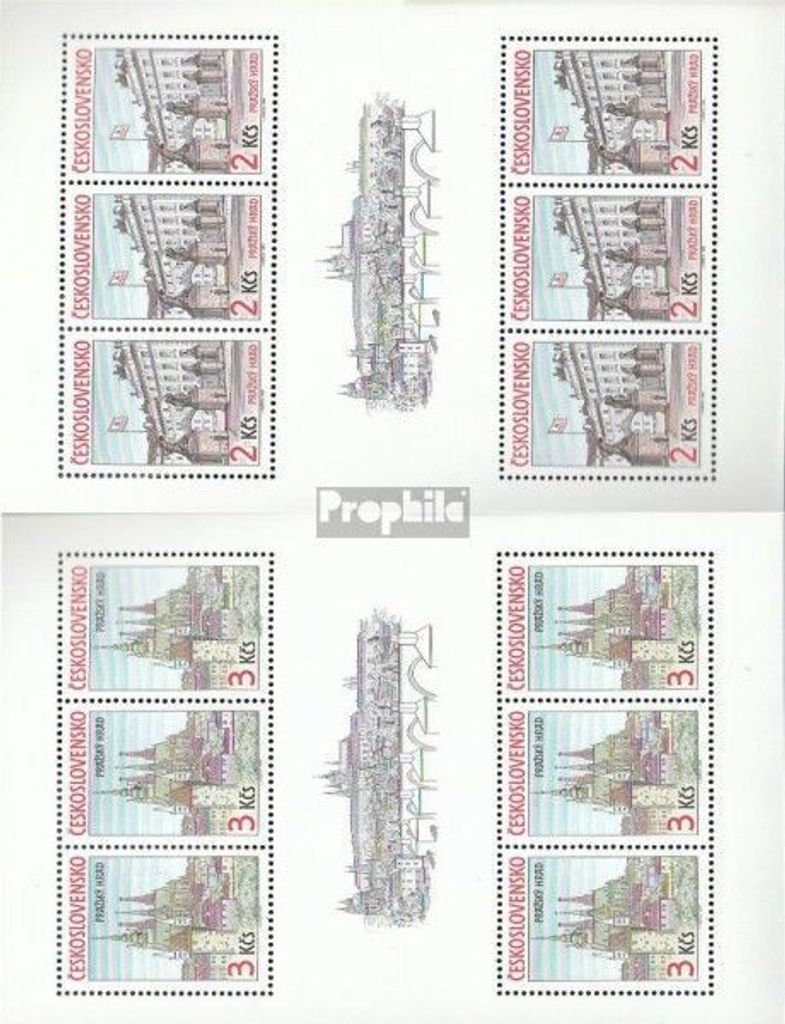 Briefmarken Tschechoslowakei 1985 Mi 2834Klb-2835Klb Produktbild 