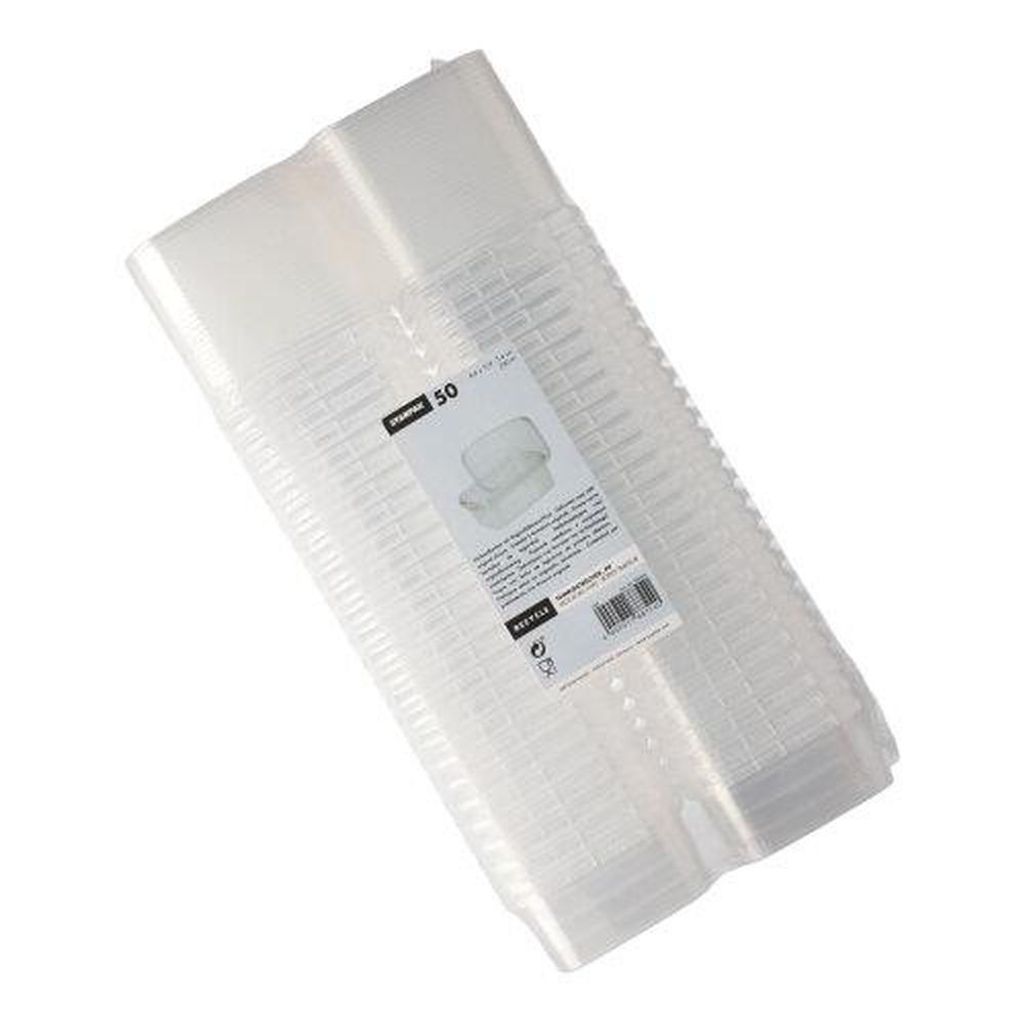 1000 Verpackungsbecher Aus PP – Eckig, 250 Ml, Transparent, 4,9 X 8,1 X 10,8 Cm, Von Tradingbay24