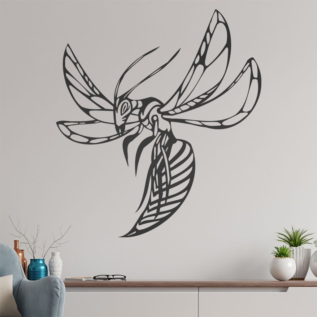 Killer Insekt Wandtattoo in 6 Größen - Wandaufkleber Wall Sticker - Dekoration, Küche, Wohnzimmer, Schlafzimmer, Badezimmer