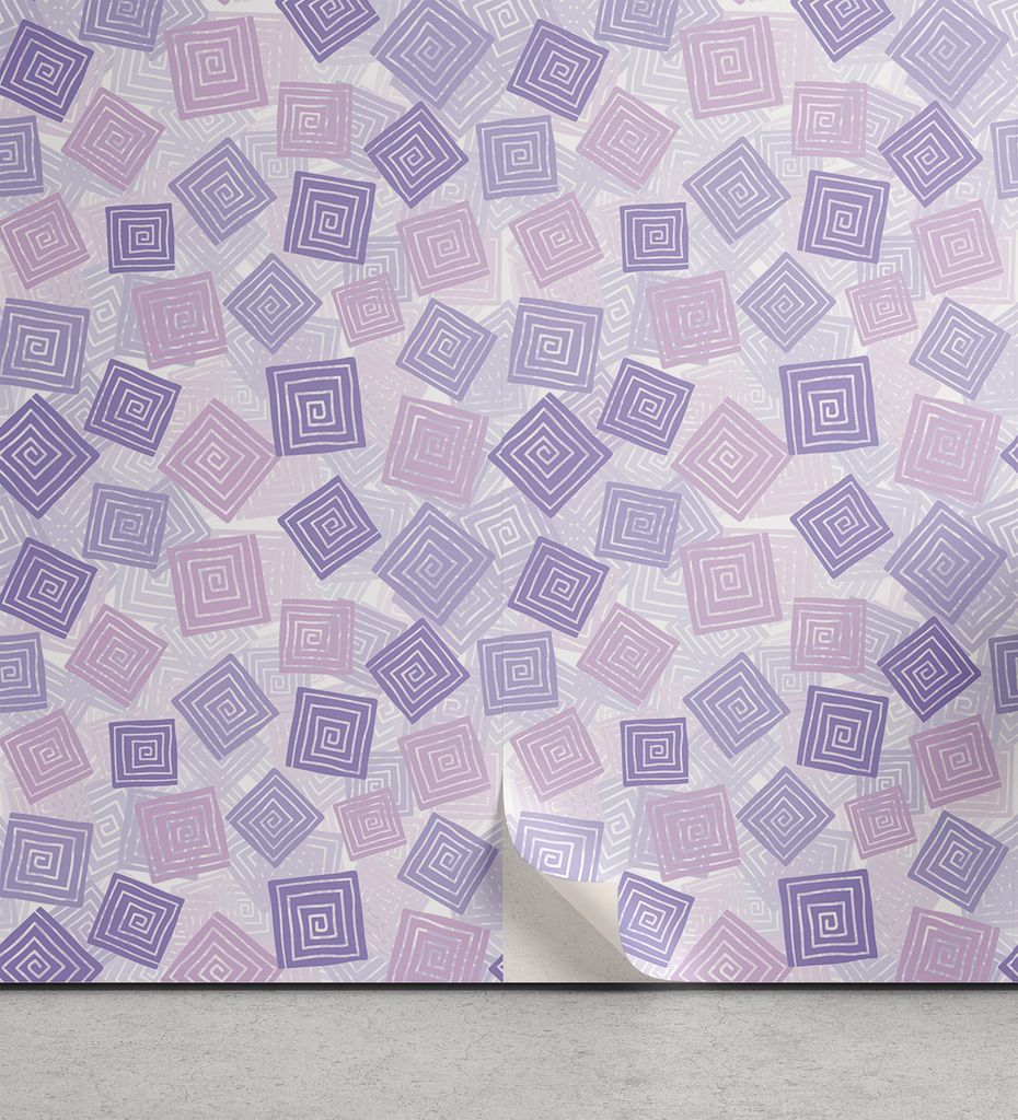 ABAKUHAUS Geometrisch abziehbare & klebbare Tapete für Zuhause, Aufwändige Spirale-Muster, selbstklebendes Wohnzimmer Küchenakzent, 33 cm x 250 ...