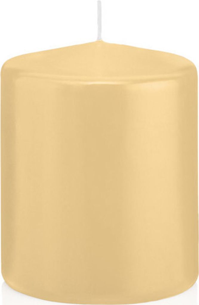 Stumpenkerzen in RAL-Qualität Champagner Ø 78 x 100 mm, 8 Stück