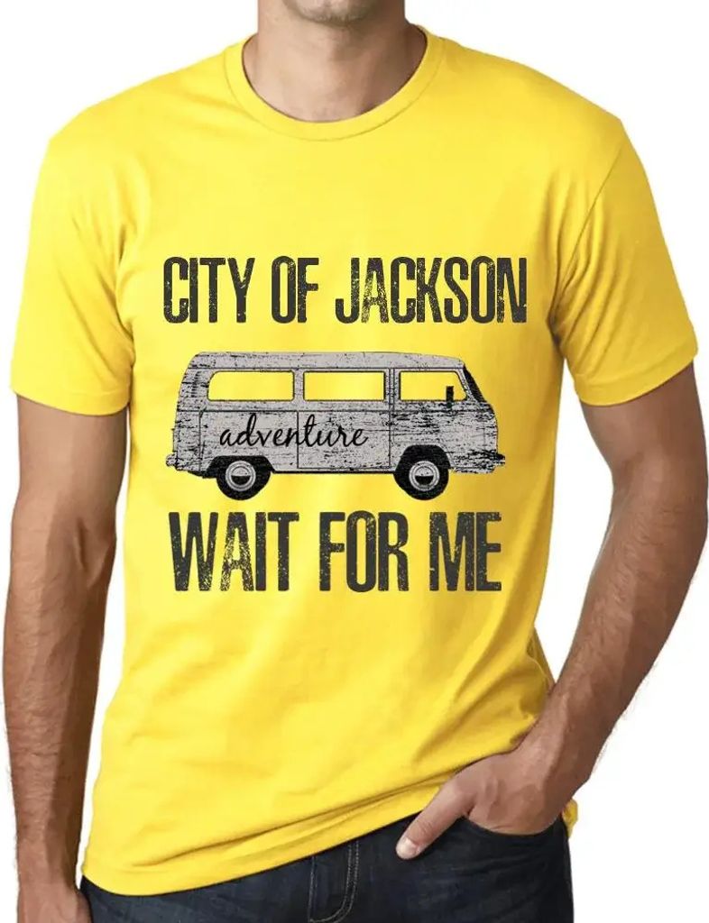 Herren Grafik T-Shirt Abenteuer warten auf mich in der Stadt Jackson – Adventure Wait For Me In City Of Jackson – Öko-Verantwortlich Vintage J...
