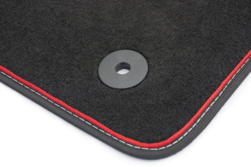 Tappetini Auto Velluto Rosso Audi TT 8N 1998-2006 - Kit 4 Pezzi - 4