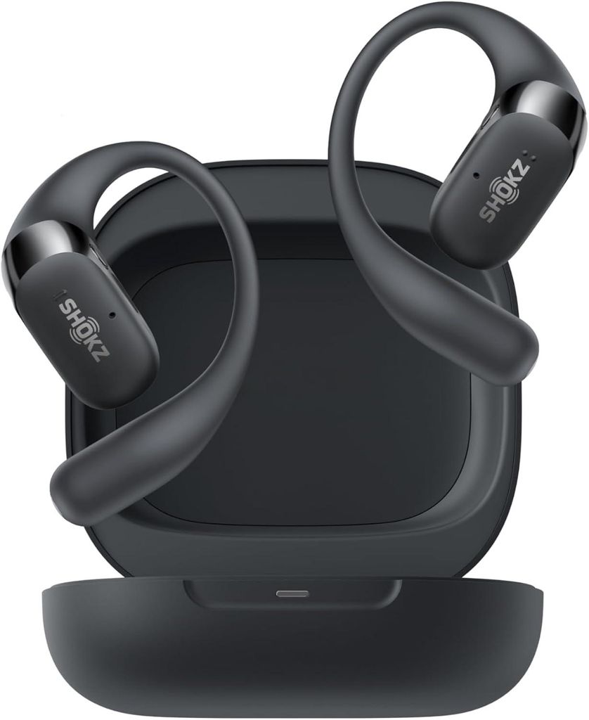Open-Ear True-Wireless Kopfhörer mit Mikrofon, DualBoost Sound, OpenBass 2.0, 48h Akku, Schnellladung, IP55, Ohrbügel-Design inkl. Tragetasche
