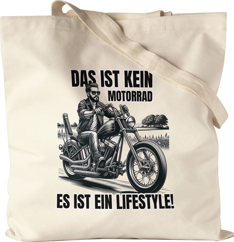 Das ist kein Motorrad das ist ein Lifestyle Motorradfahrer Jutebeutel - Biker Geschenk