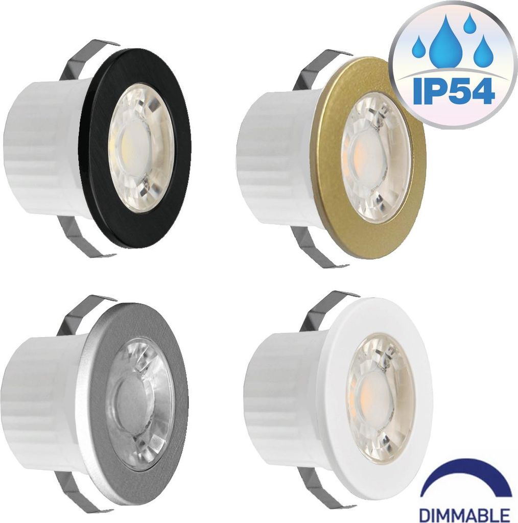 3W Dimmbar LED Einbauspot Minispot Einbauleuchte Einbaustrahler IP54 Neutralweiß