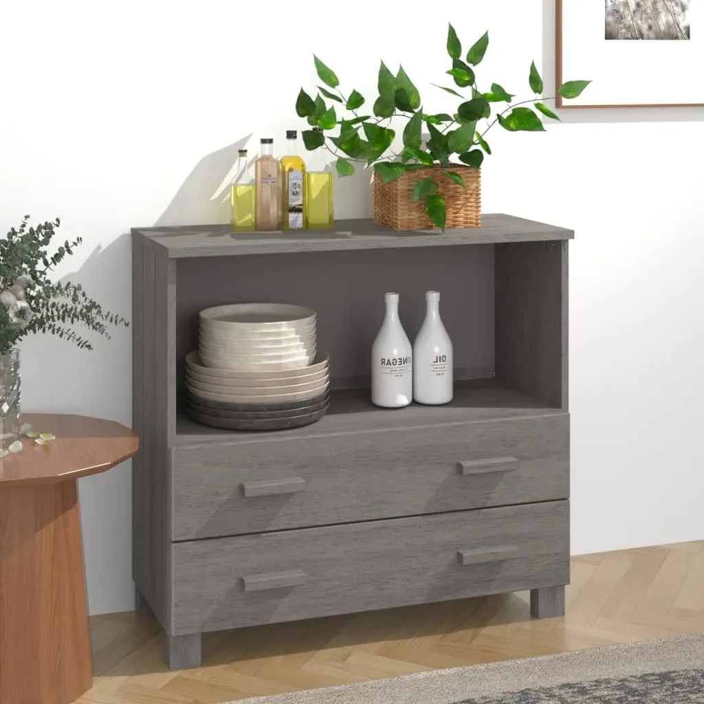 Madia Moderna HAMAR Grigio Chiaro 85cm Pino Massiccio | Design Living Store